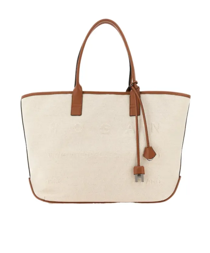 Logo Embossed Medium Tote Bag