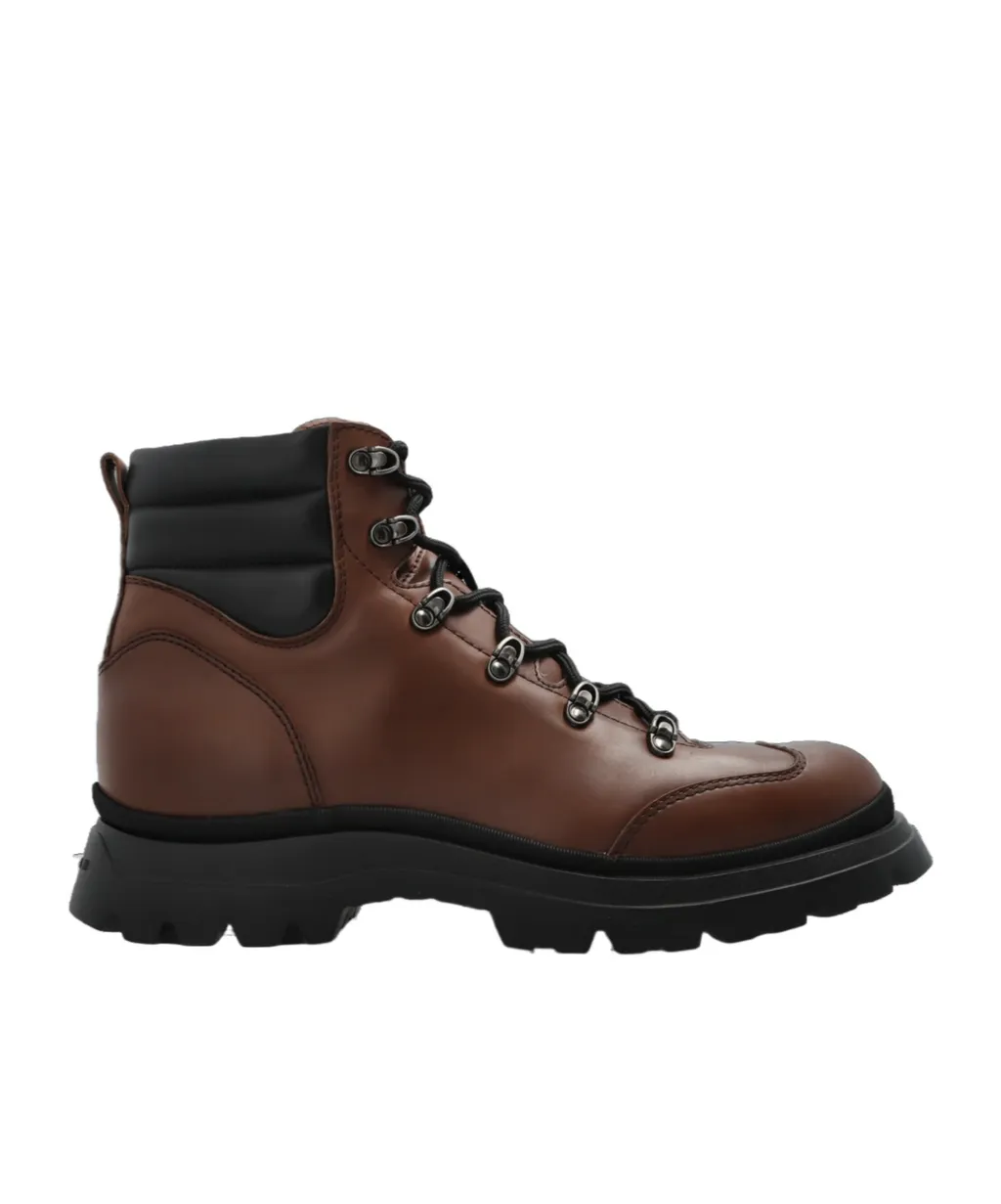 Lace-Up Leather Boots