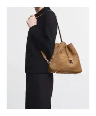 Hocket Embossed Shoulder Bag