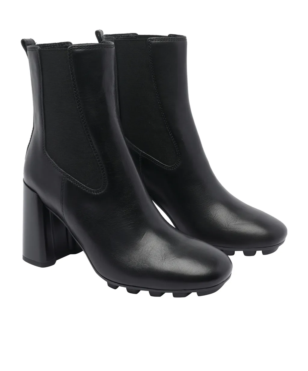 90Mm Block-Heel Leather Boots