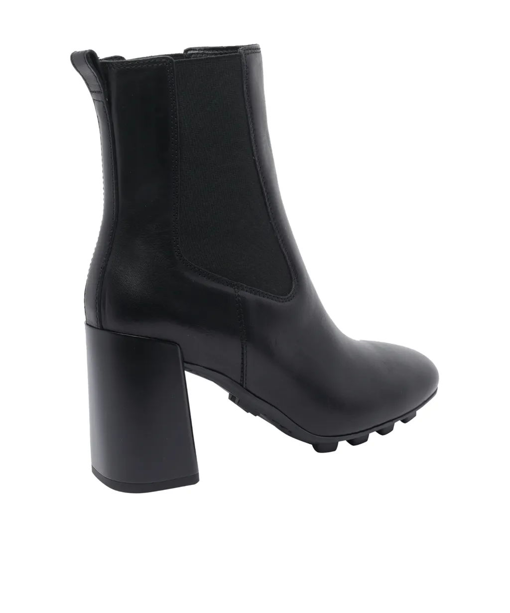 90Mm Block-Heel Leather Boots