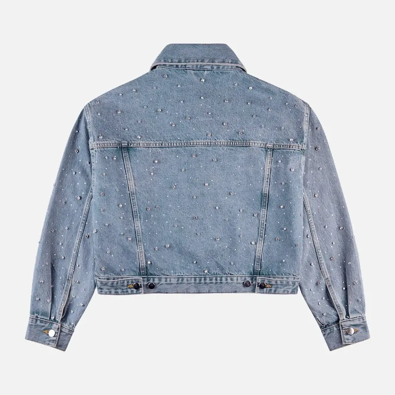 Crystal Embellished Denim Jacket