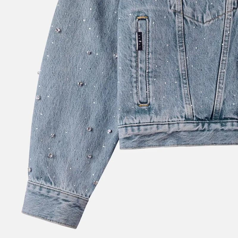 Crystal Embellished Denim Jacket