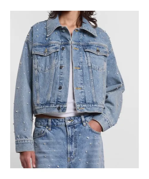 Crystal Embellished Denim Jacket