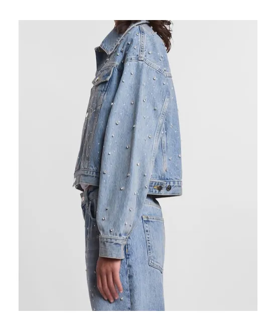 Crystal Embellished Denim Jacket