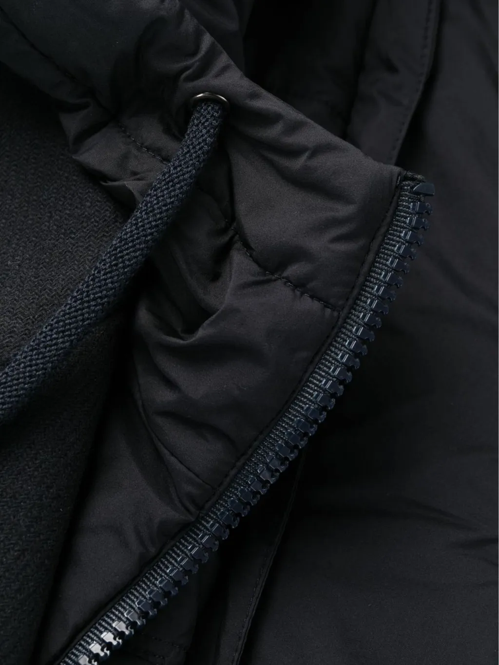 Single-Breasted Drawstring Hooded Coat