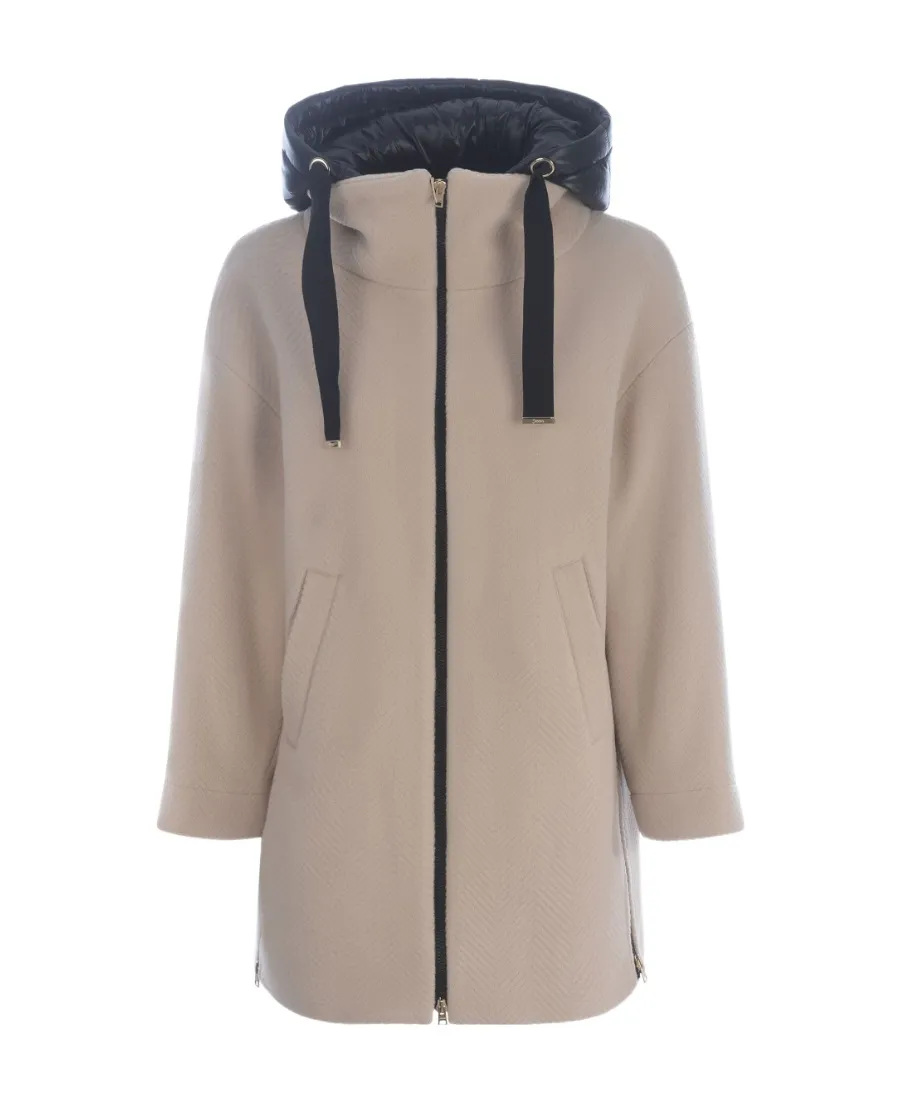Drawstring Hooded Coat