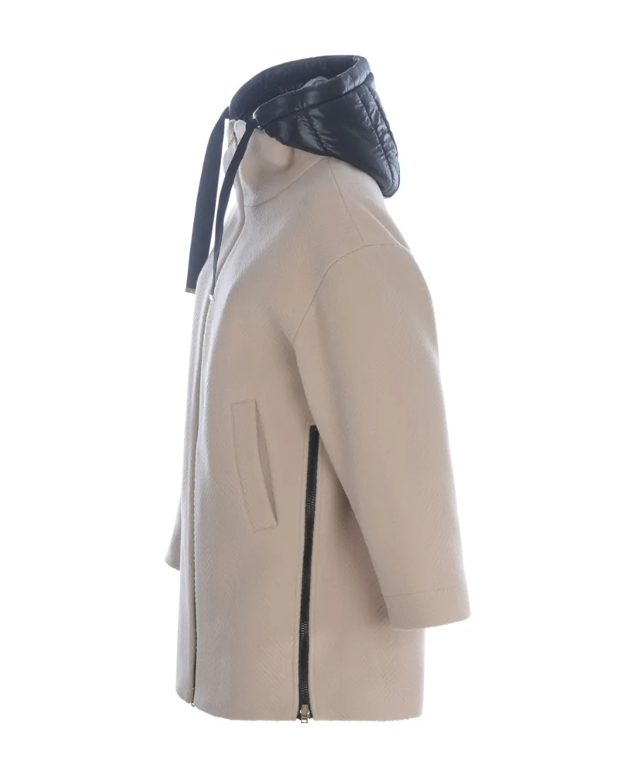 Drawstring Hooded Coat