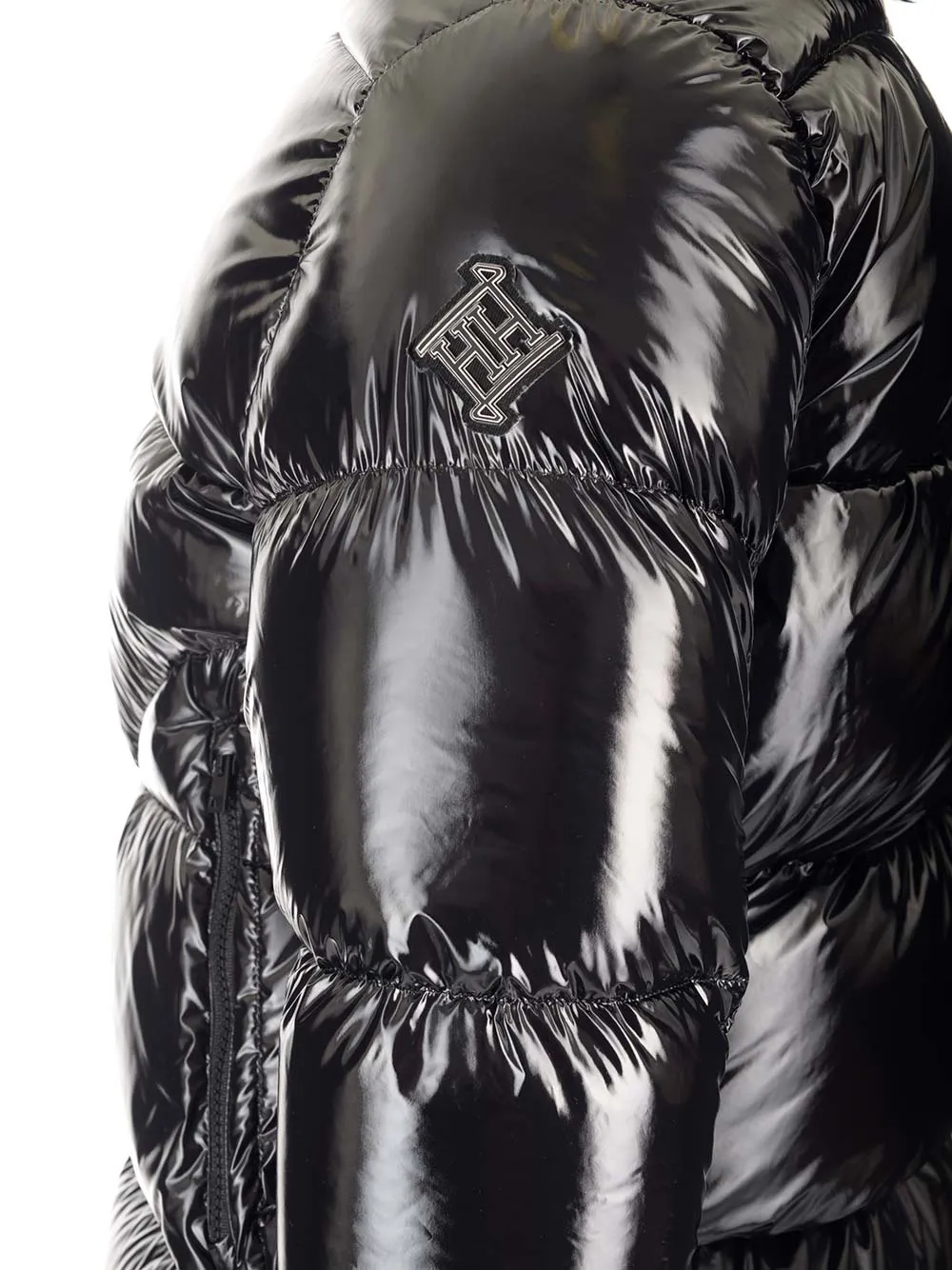 Long-Sleeved Zipper Down Jacket