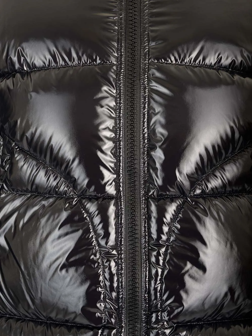 Long-Sleeved Zipper Down Jacket