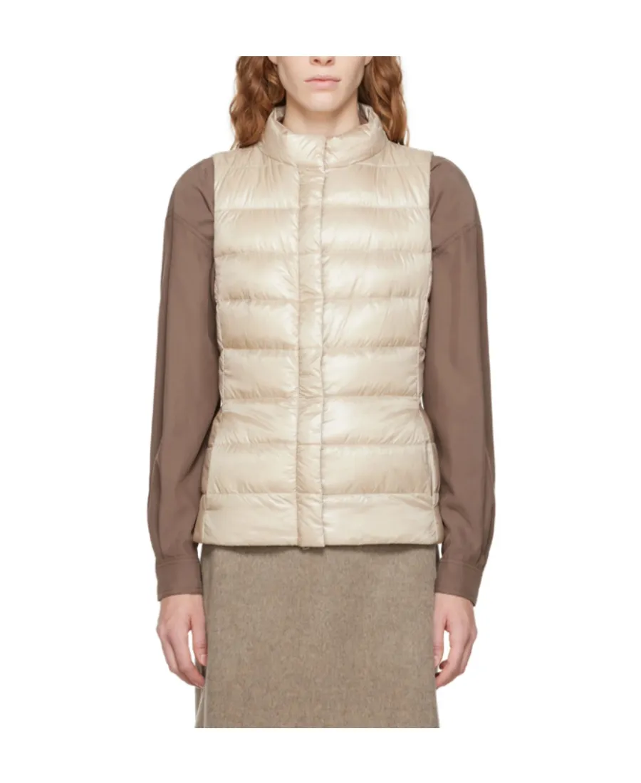 High-Neck Quilted Down Gilet