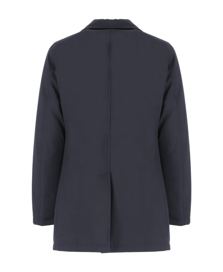 Padded Twill Double-Breasted Coat