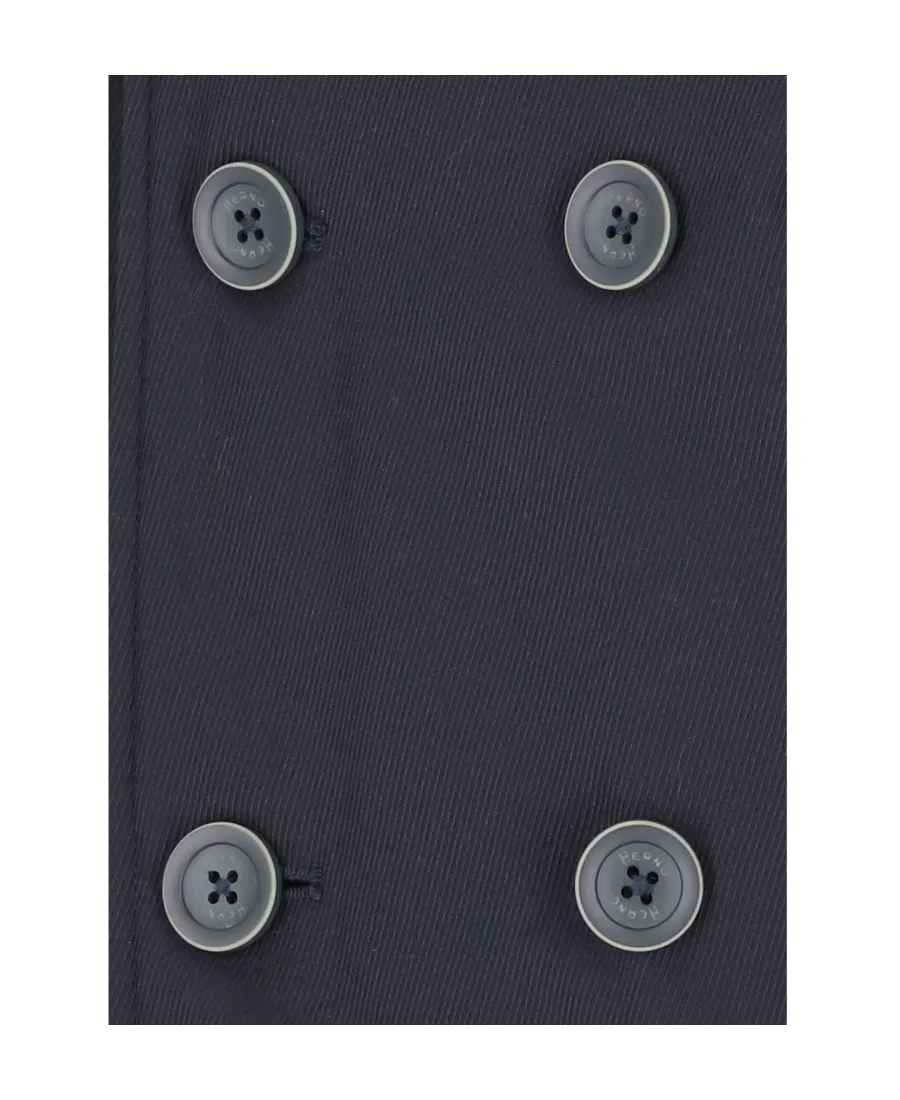 Padded Twill Double-Breasted Coat