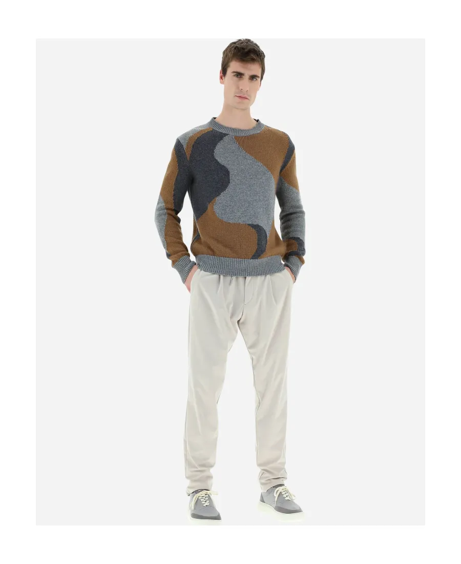 Abstract Pattern Printed Crewneck Jumper