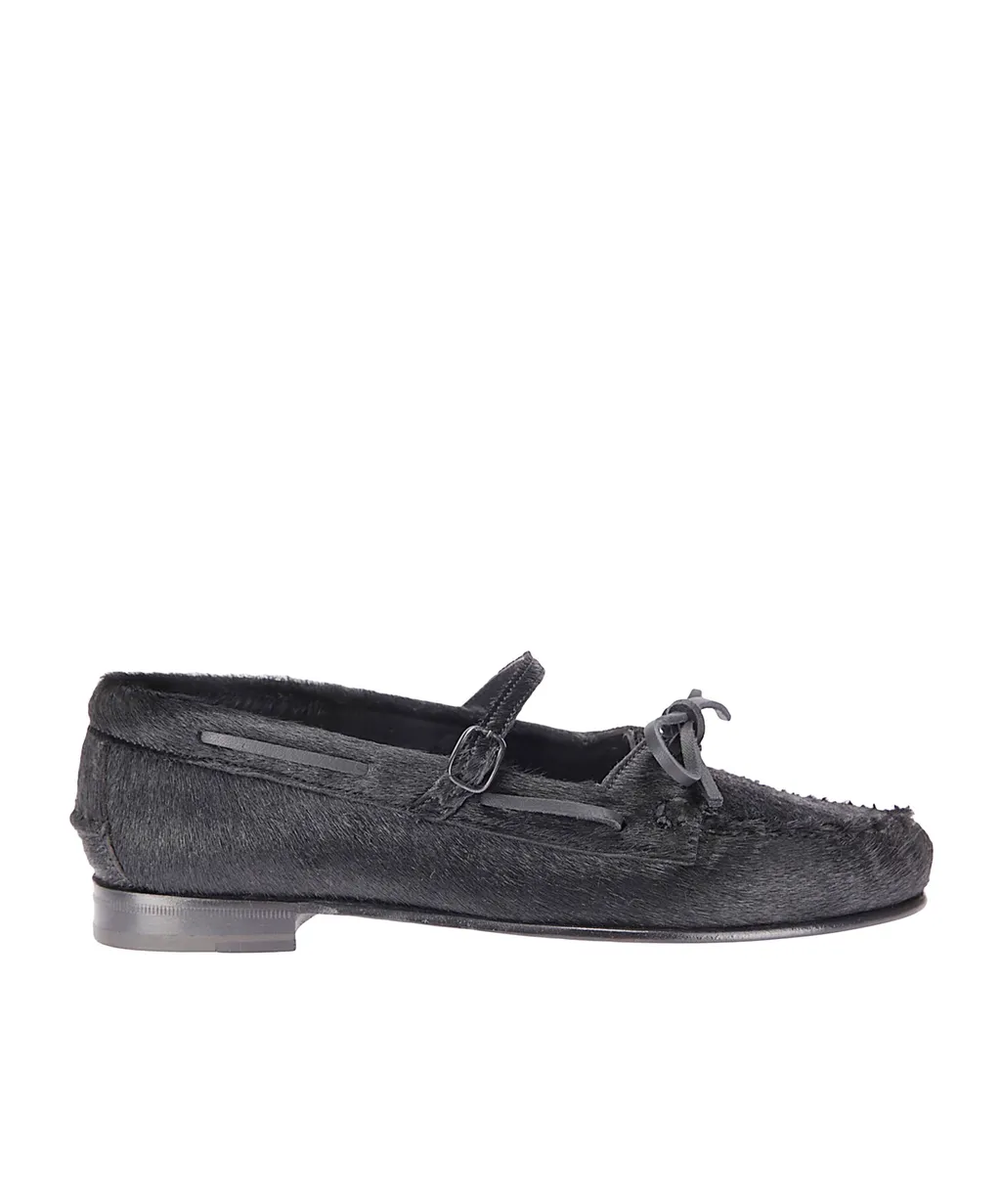 Buckled Ankle-Strap Flat Shoes