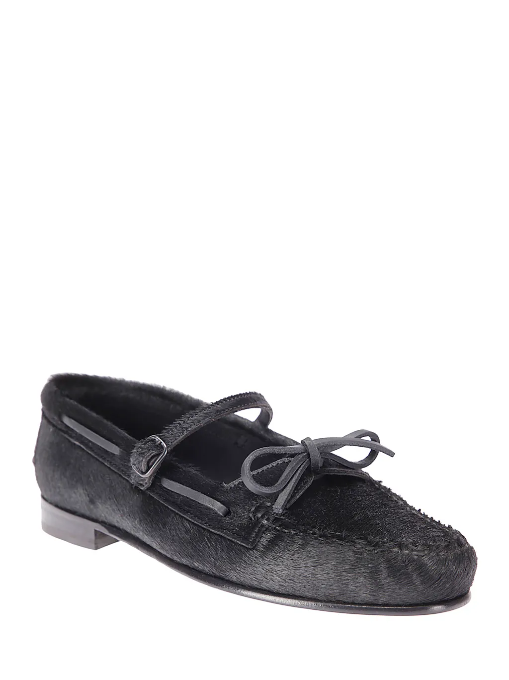 Buckled Ankle-Strap Flat Shoes