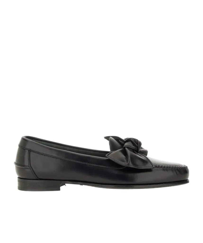 Bow Detail Slip-On Loafers