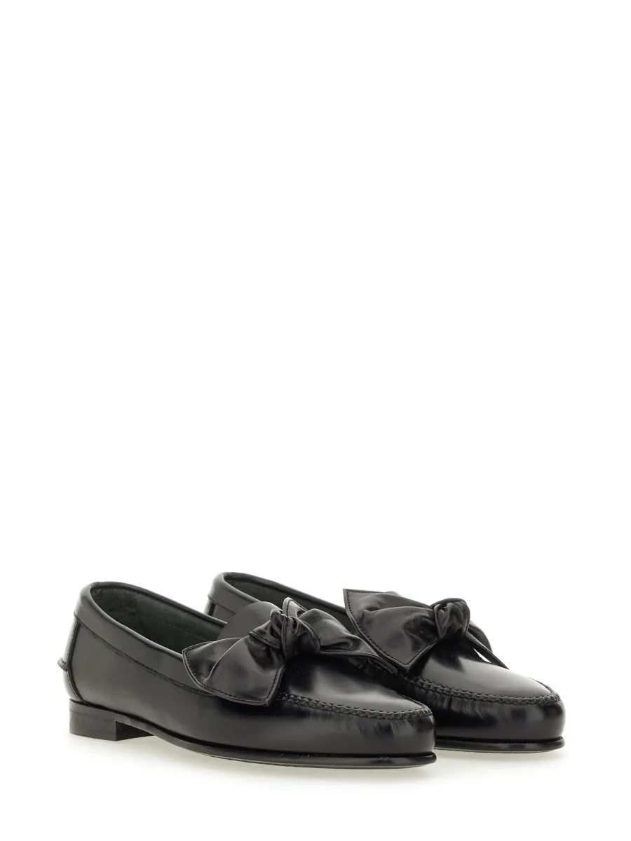 Bow Detail Slip-On Loafers
