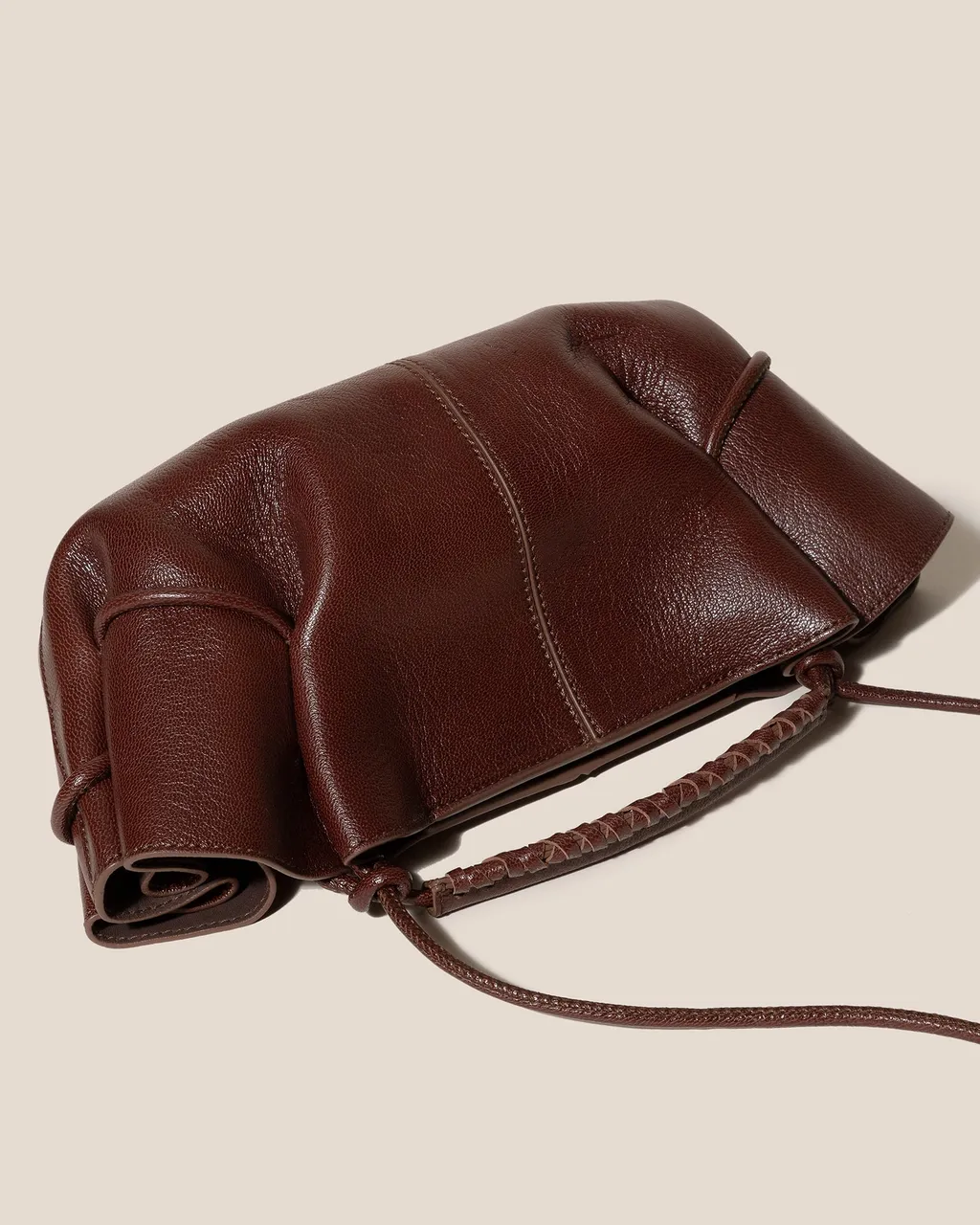 Mini Arta Ruched Leather Tote Bag