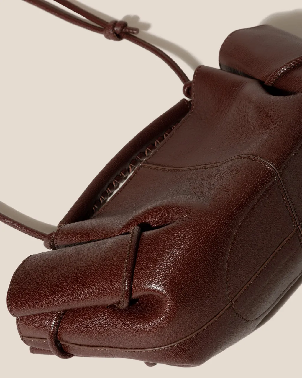 Mini Arta Ruched Leather Tote Bag