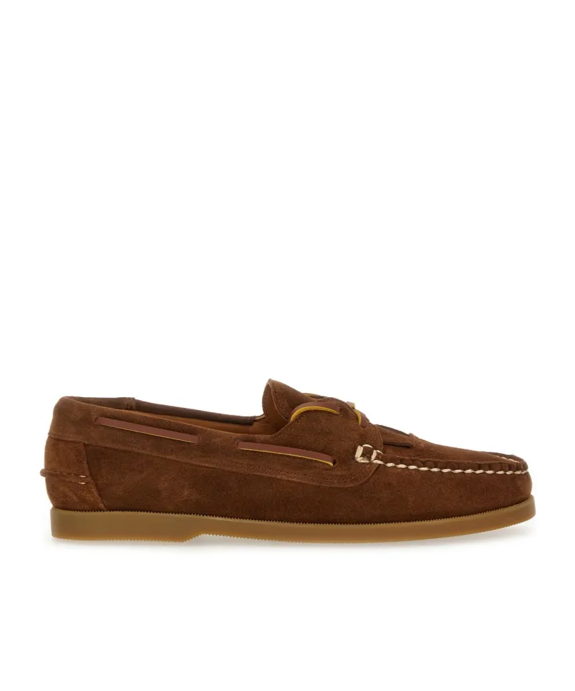 Round-Toe Lace-Up Loafers