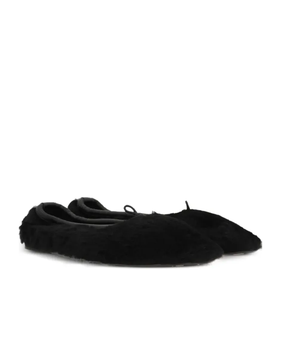 Faux Shearling Ballerina Flats
