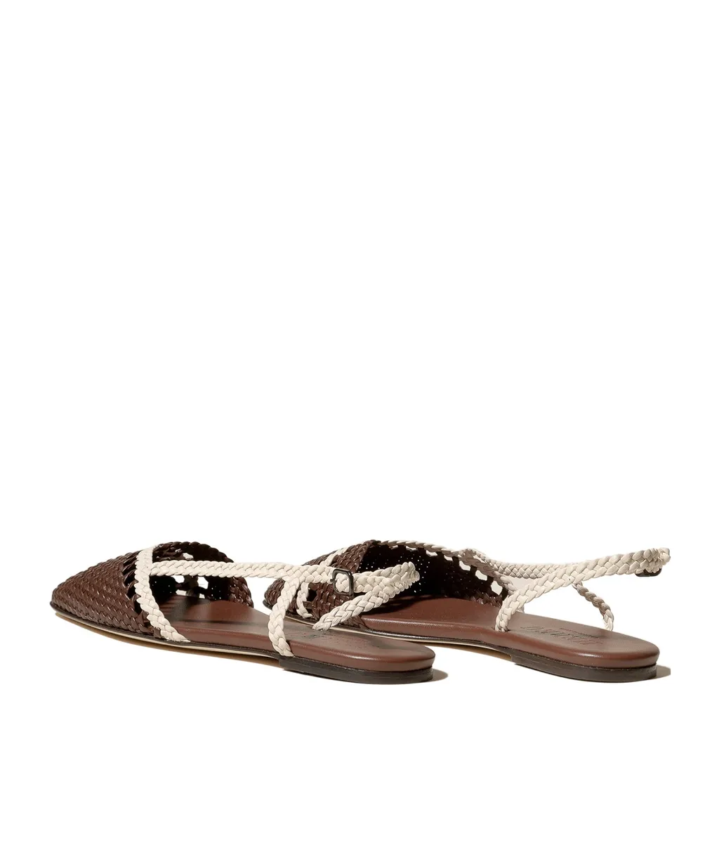 Rondaia Woven Asymmetrical Sandals