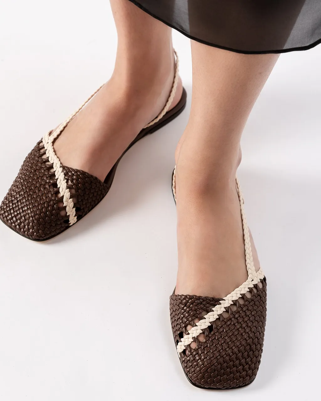 Rondaia Woven Asymmetrical Sandals