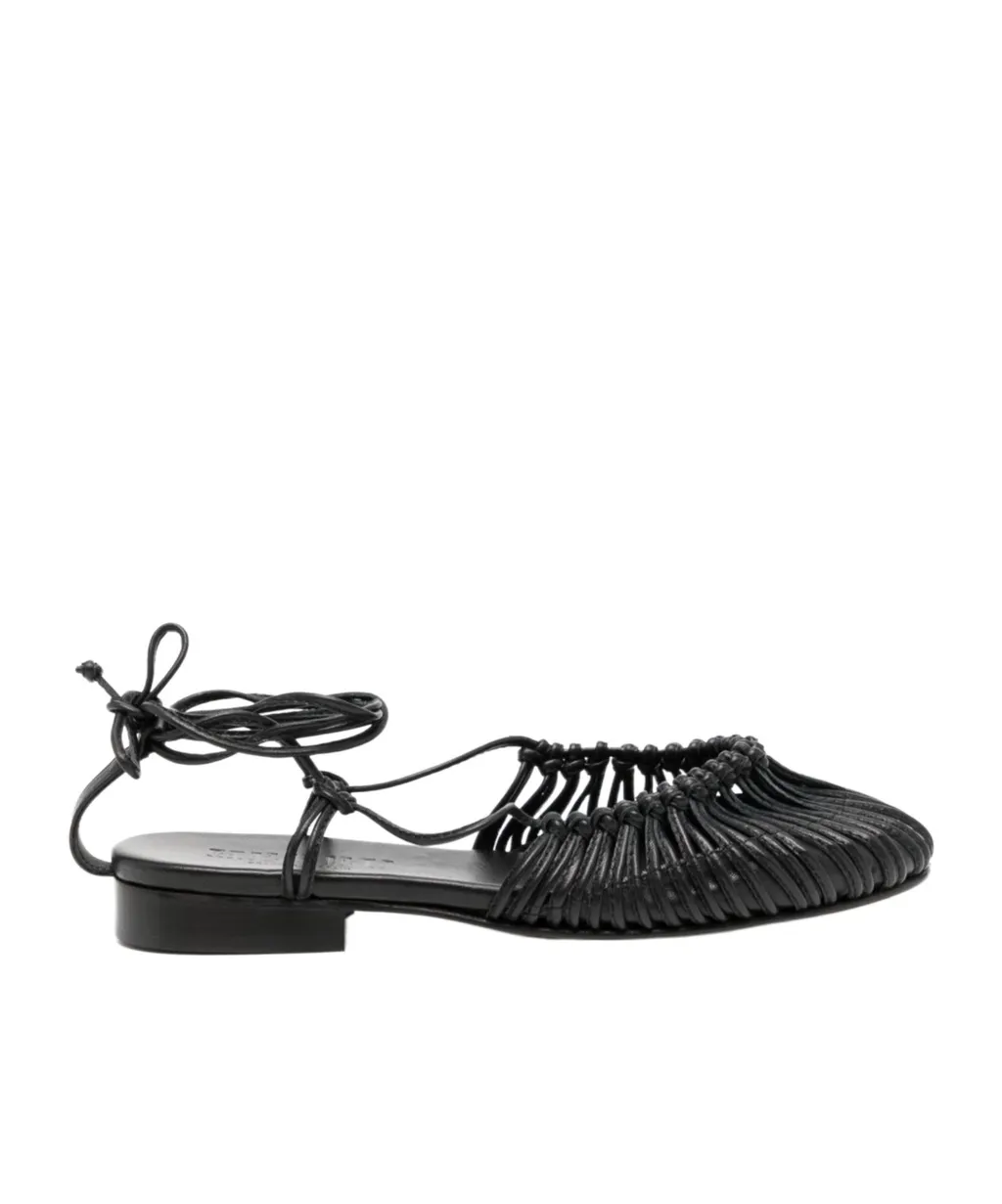 Braided Ankle Strap Sandals