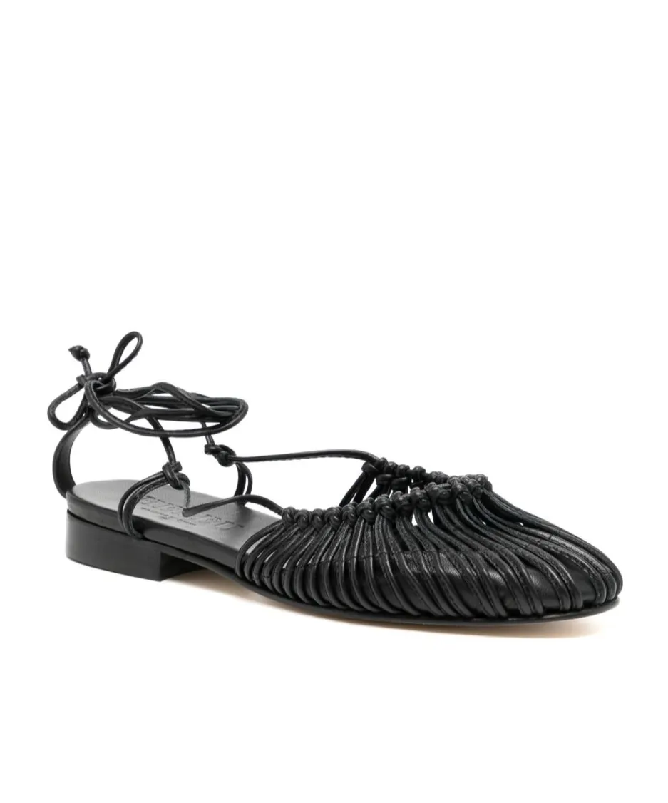 Braided Ankle Strap Sandals