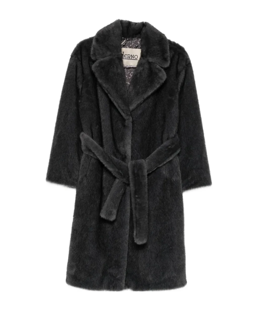 Belted Lapel Collar Coat