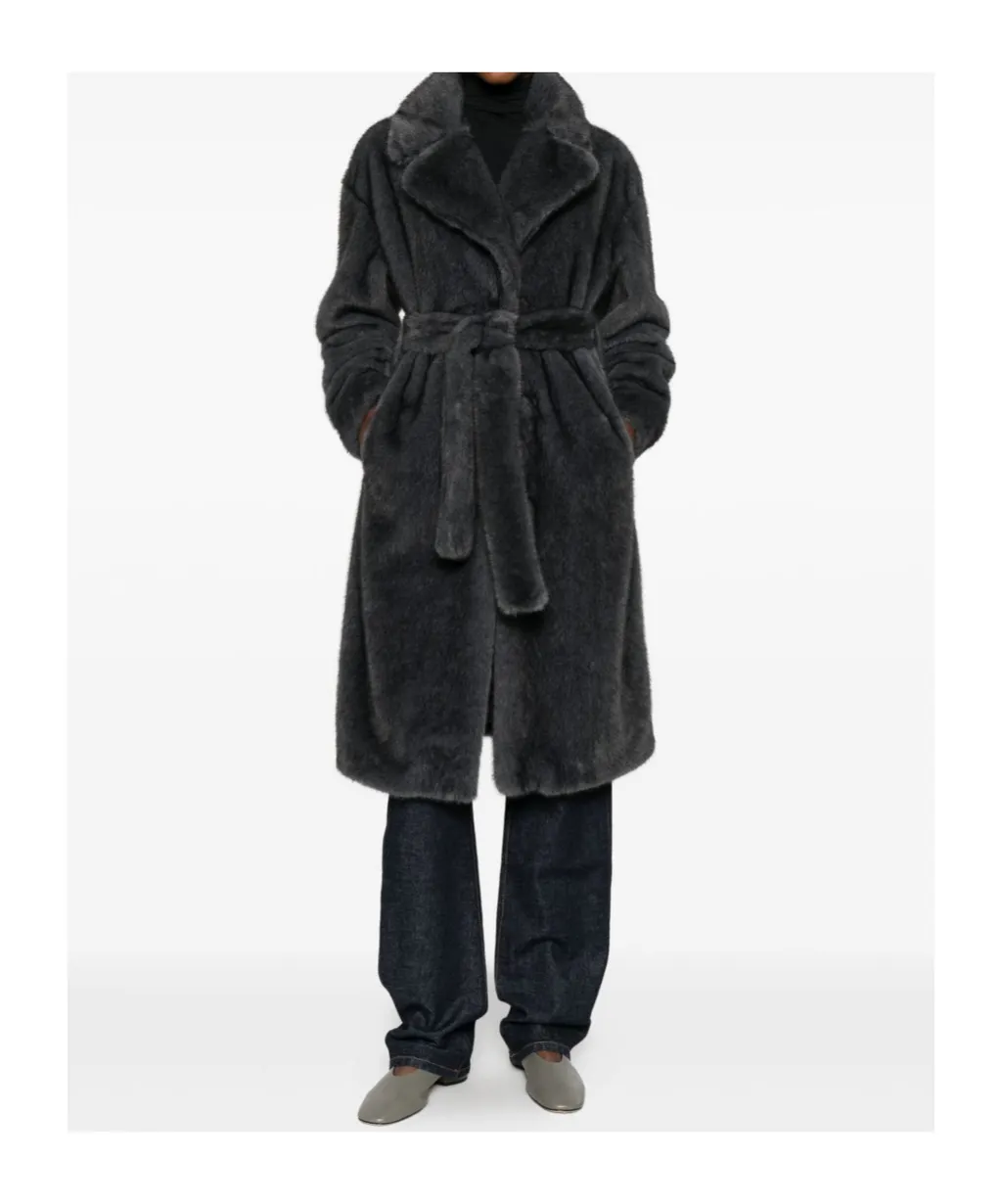 Belted Lapel Collar Coat