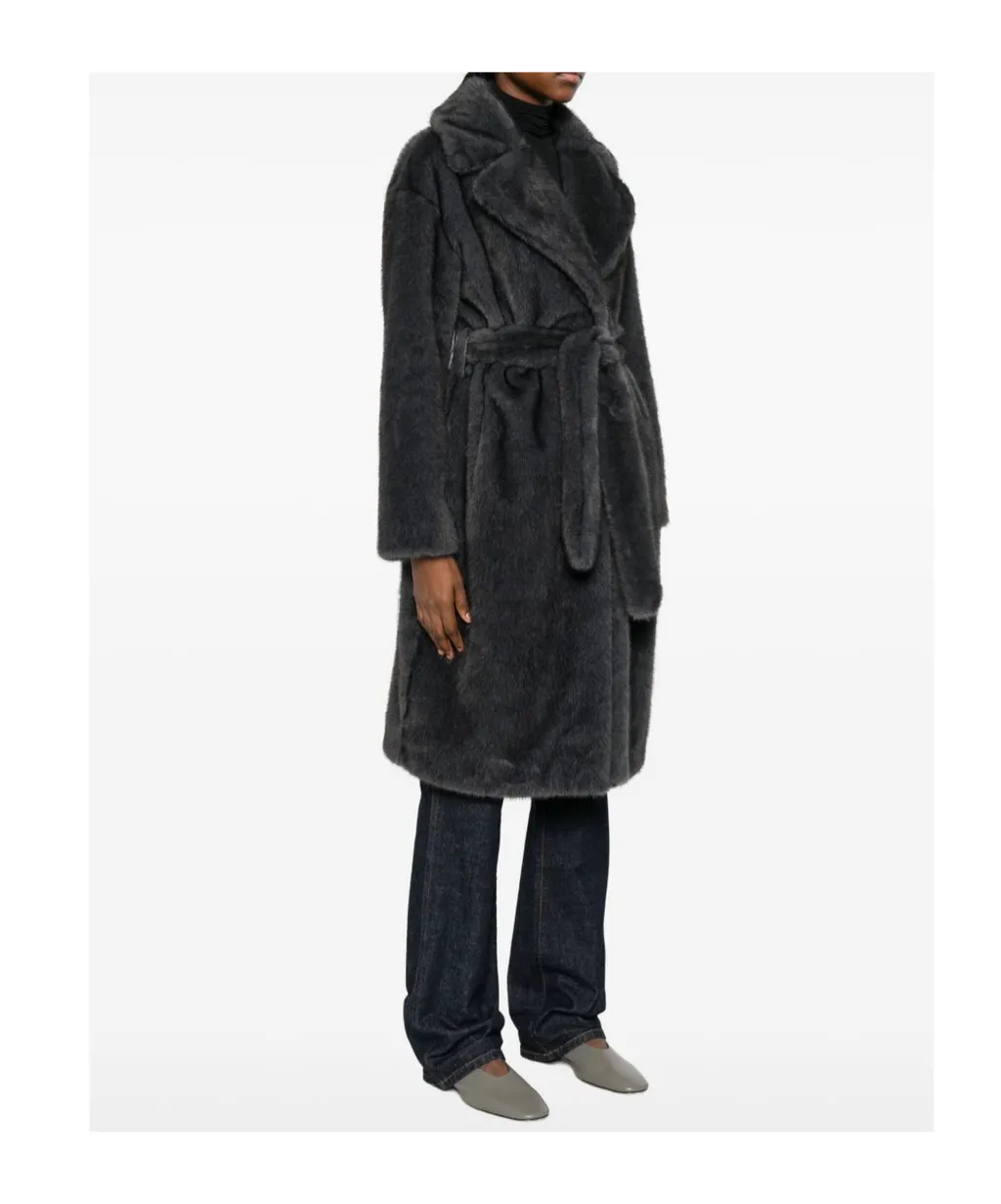 Belted Lapel Collar Coat