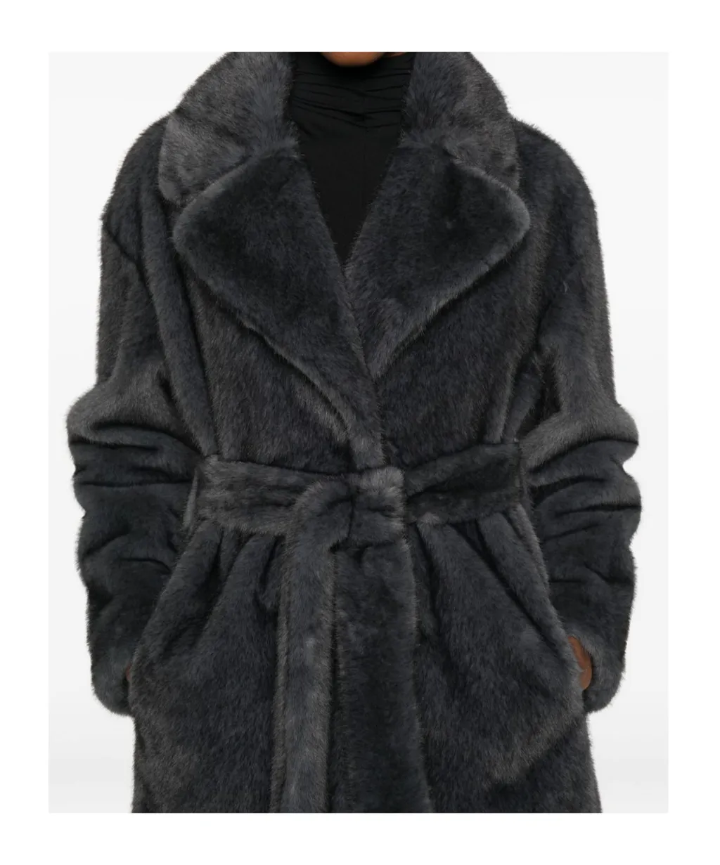 Belted Lapel Collar Coat