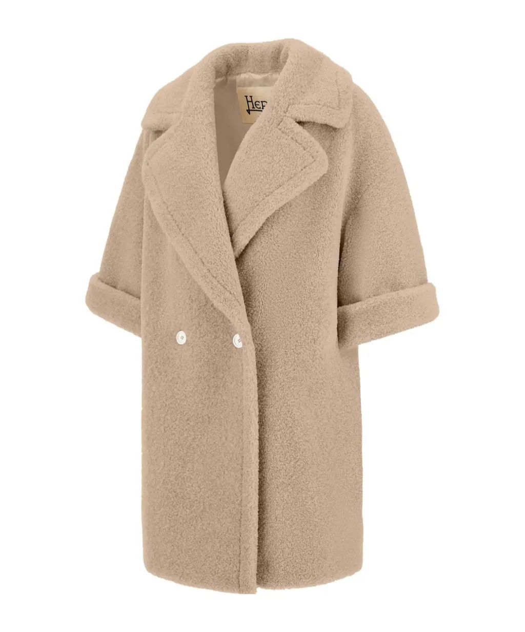 Double-Breasted Short-Sleeve Coat