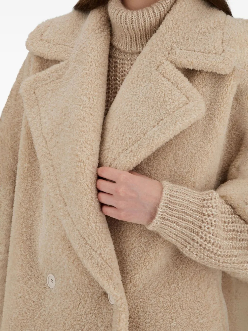 Double-Breasted Short-Sleeve Coat