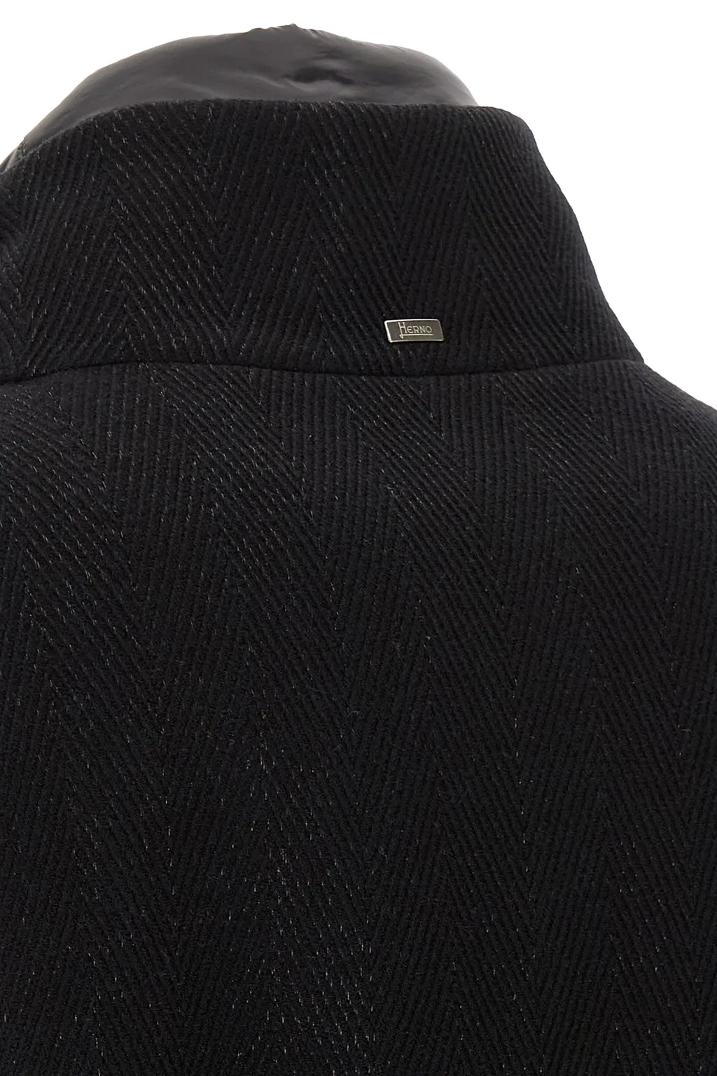 Zigzag-Weave High Neck Coat