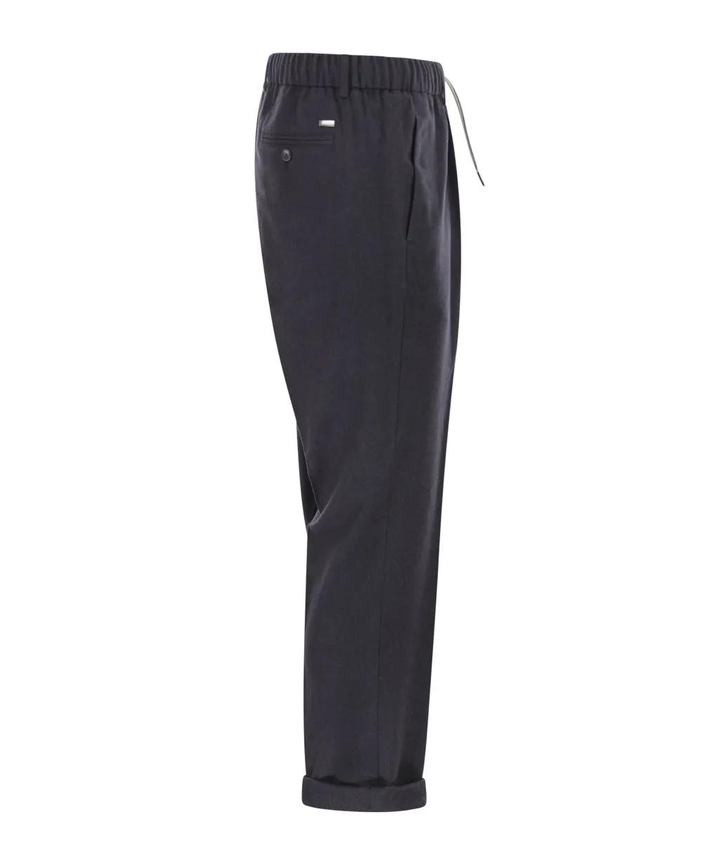 Drawstring Waist Casual Pants