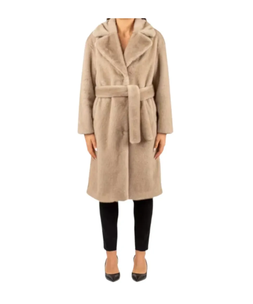 Belted Lapel Collar Coat