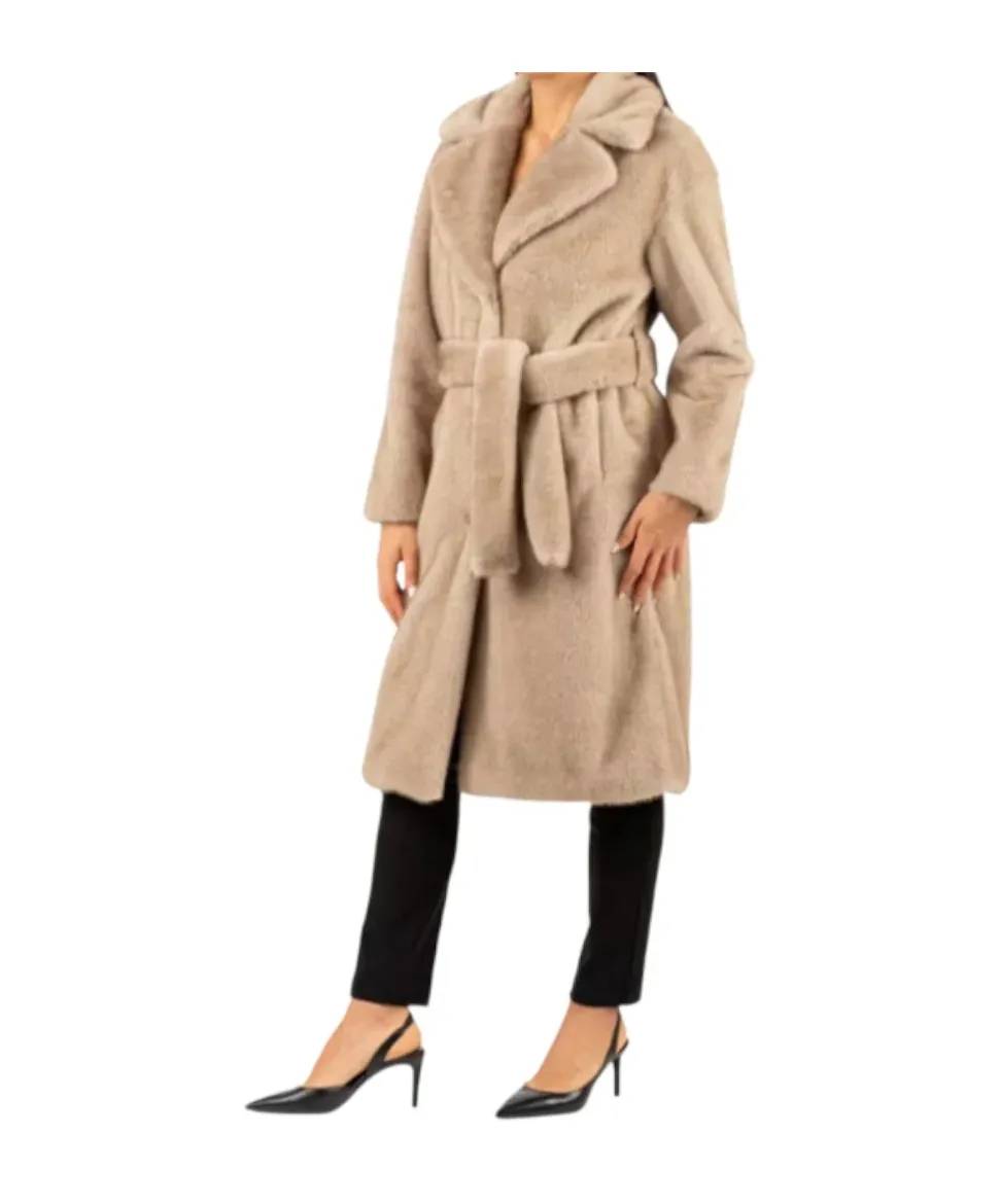Belted Lapel Collar Coat