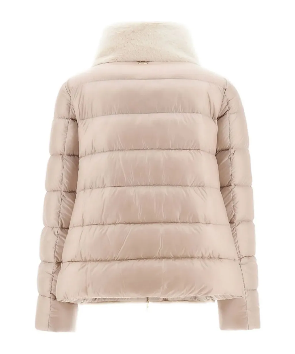 Fur-Trimmed Quilted Jacket