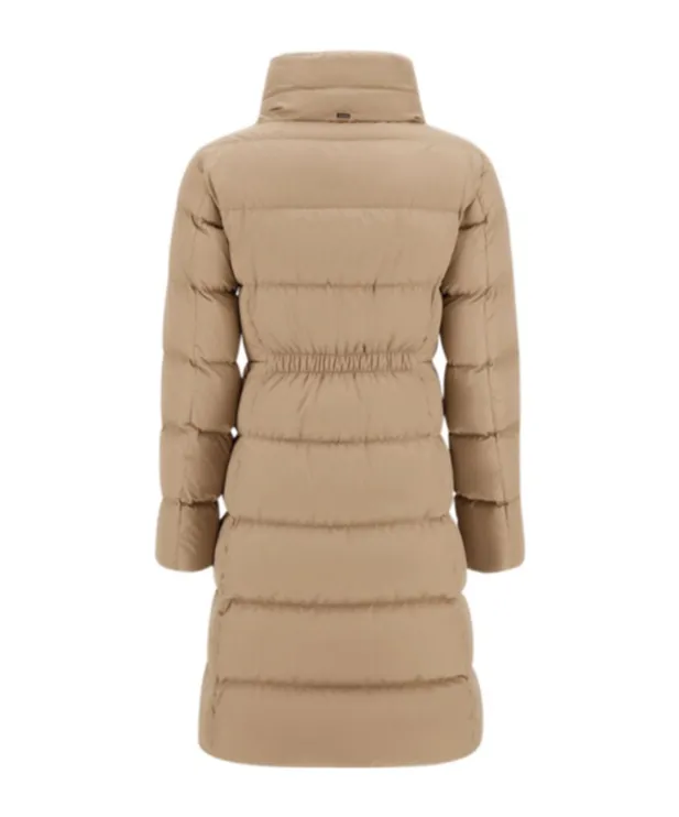 High Neck Padded Long Coat