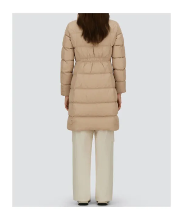 High Neck Padded Long Coat
