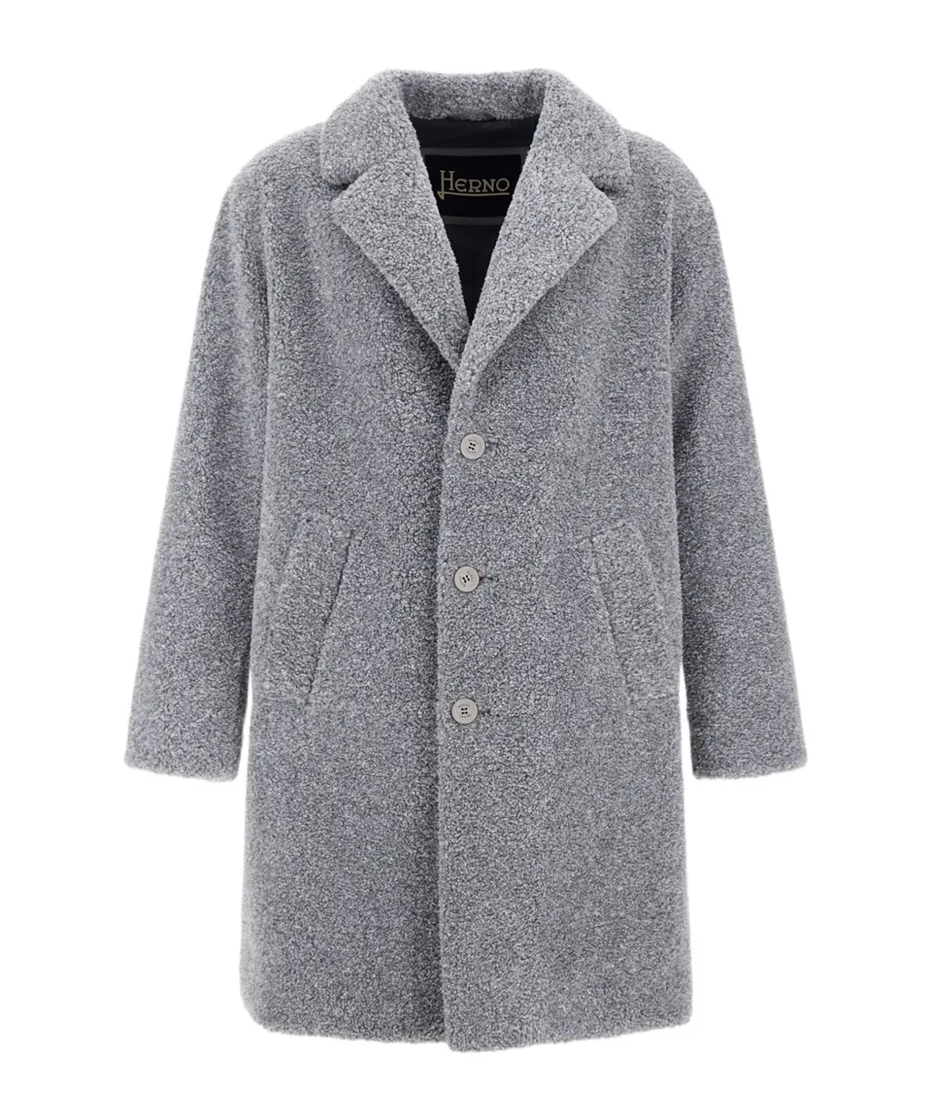 Long-Sleeved Button-Up Coat