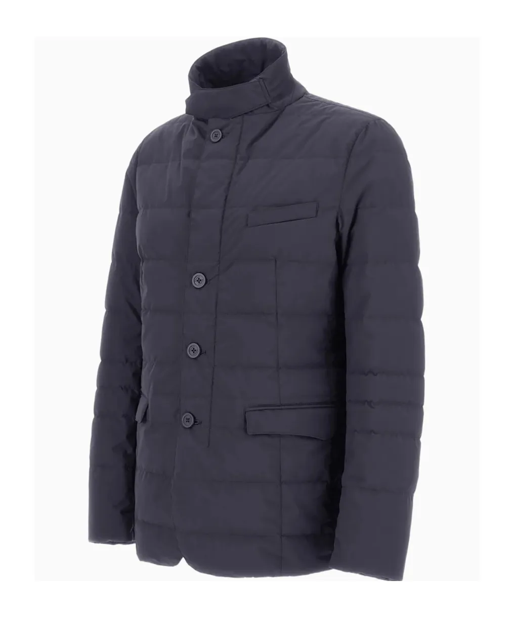 Quilted Button-Fastening Jacket