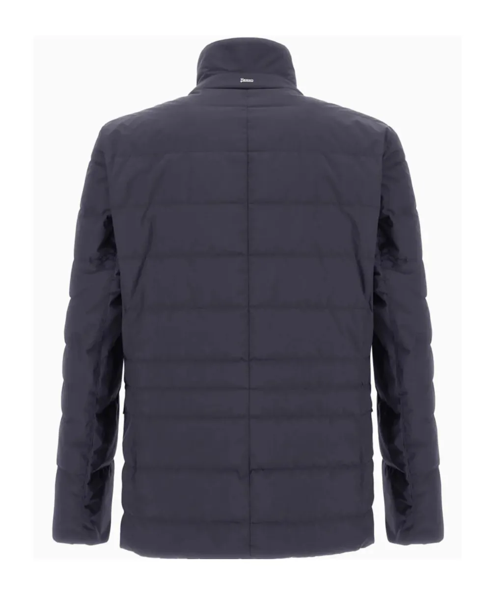 Quilted Button-Fastening Jacket