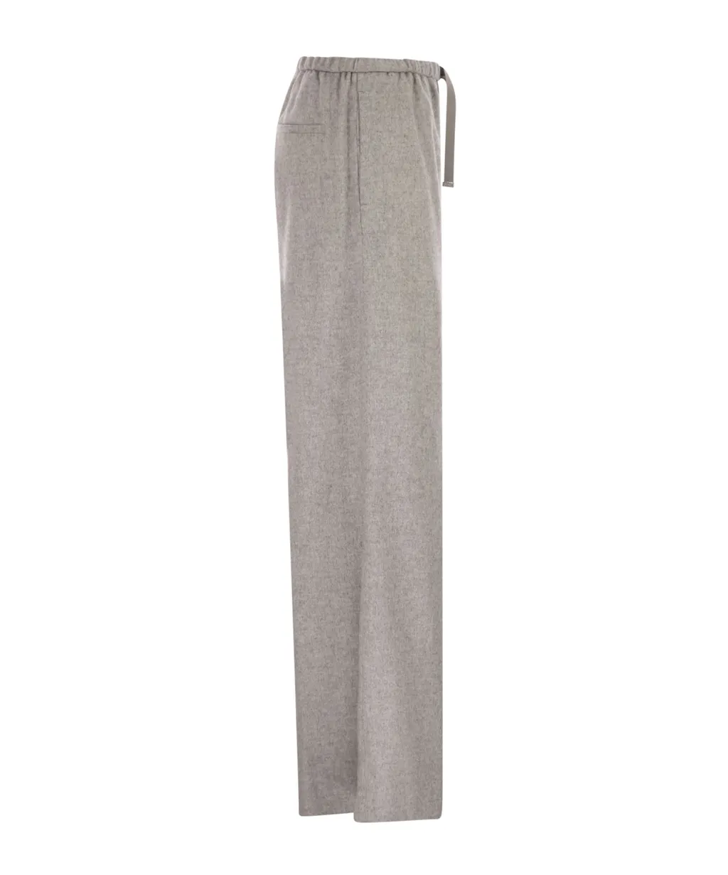 Resort Trousers In Cashmere And Silk