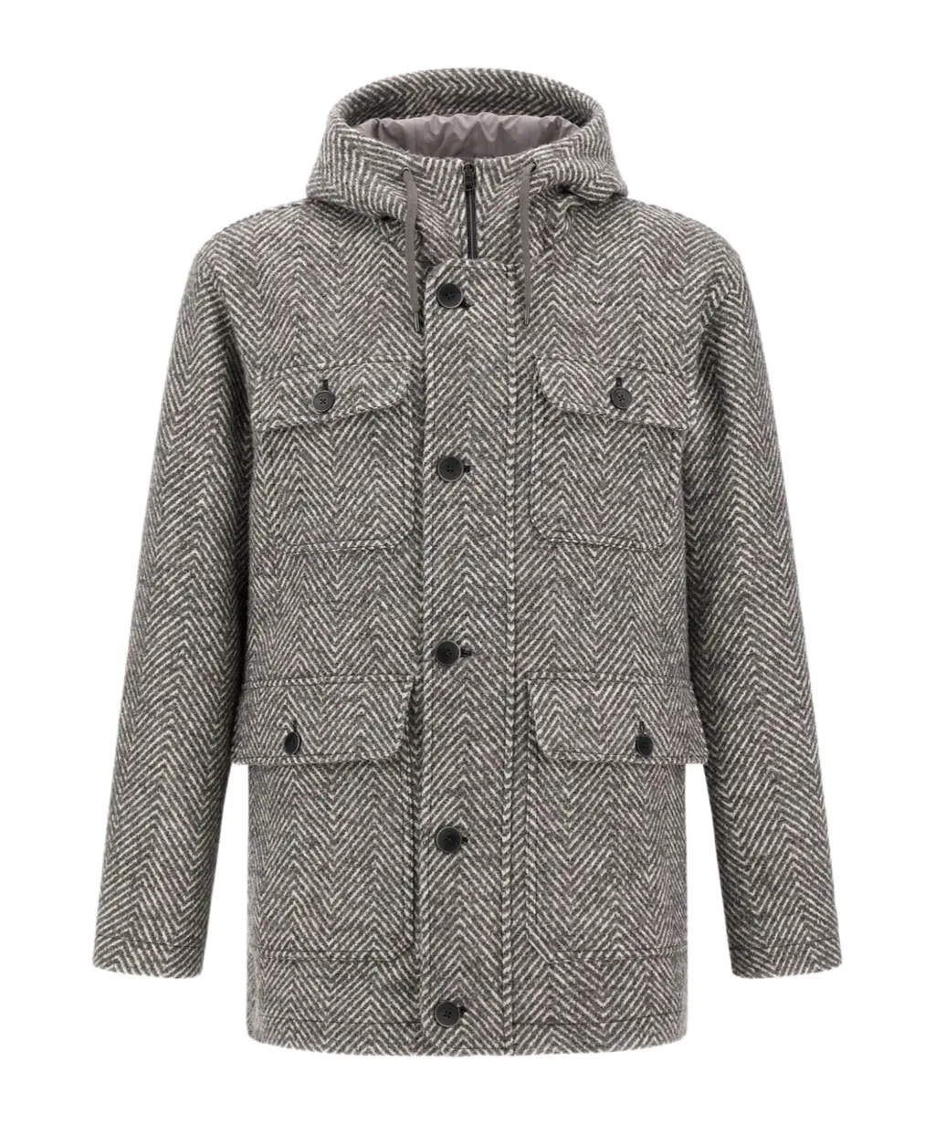 Button-Up Hooded Coat