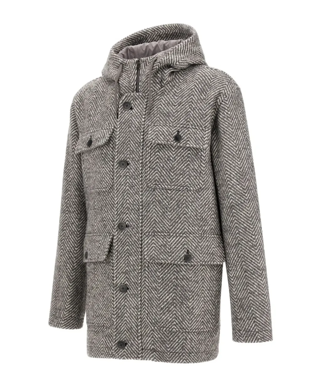 Button-Up Hooded Coat