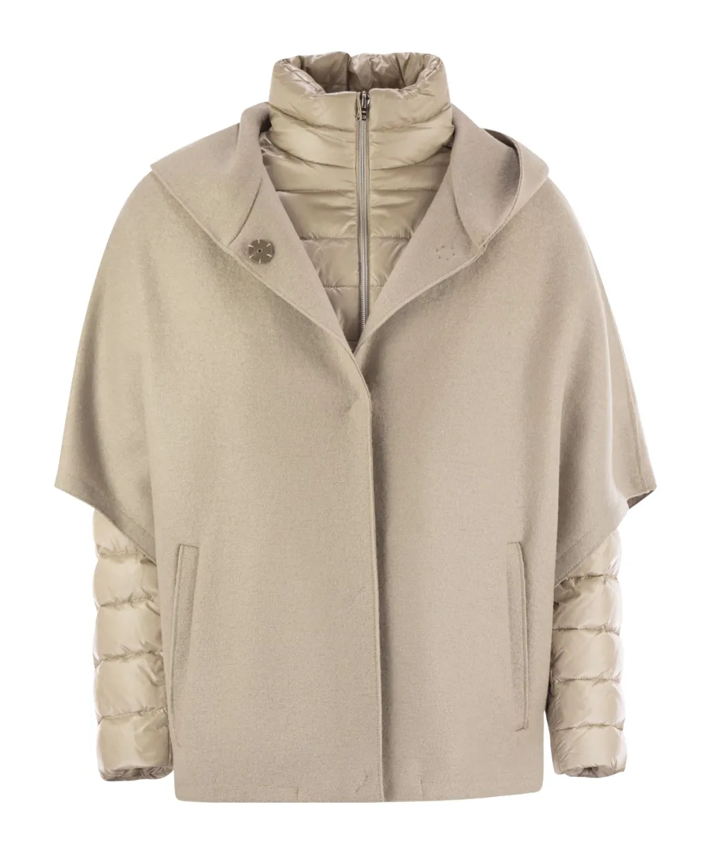 Hooded Snap-Button Down Jacket